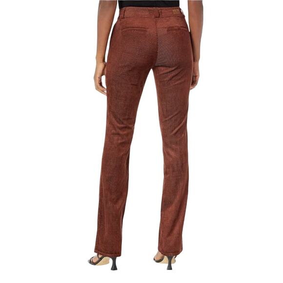 Paige Pants Naomi Seaming Details Double Button bootcut brown size 32 - Picture 8 of 8